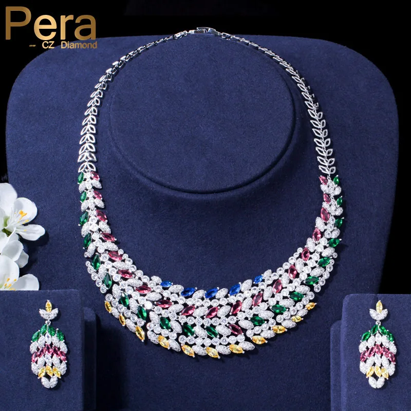 Pera Boho многоцветный кубический цирконий африканская Свадебная супер широкая