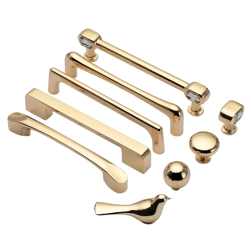 

Gold Light Luxury Cabinet Door Handle Single Hole Drawer Handle Modern Simple Handle Furniture Hardware Wholesale