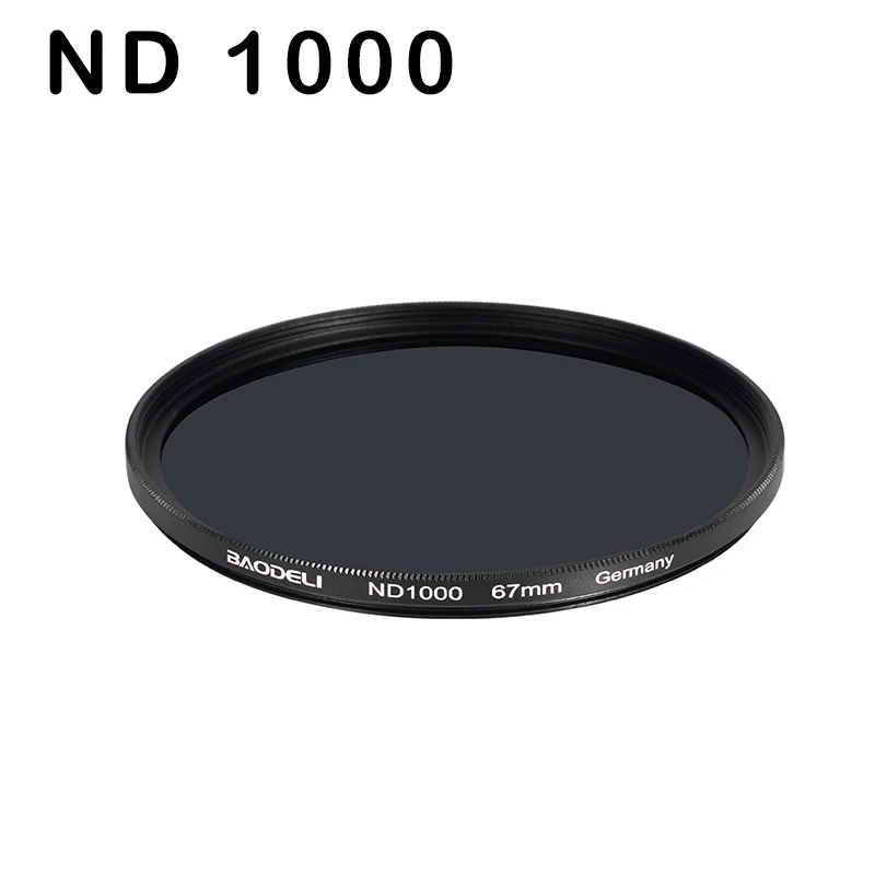 ONLY ND1000 NO BOX BAODELI фильтр для объектива, концепция Nd Fld MC Uv Macro Star Polarisatie 49 52 55 58 62 67 72 77 82 мм для Nikon Canon sony аксессуары - Цвет: ONLY ND1000 NO BOX