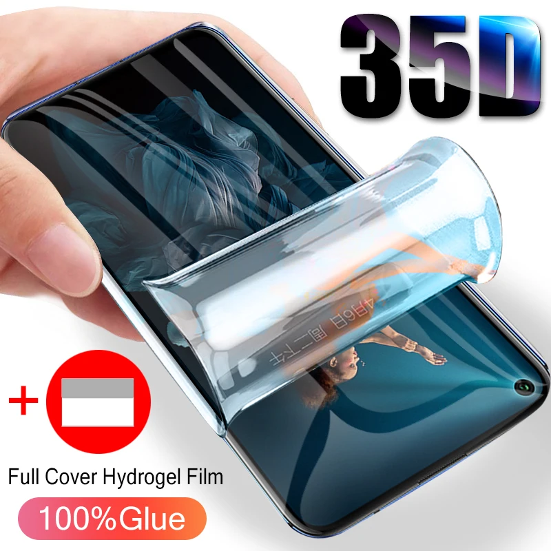 Гидрогелевая пленка 35D для Huawei Honor 8X 10 Lite 9 10i 20i защита экрана с полным покрытием не