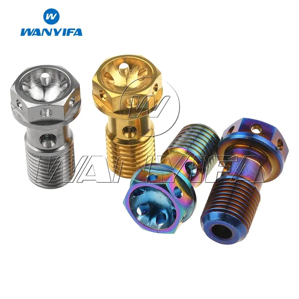 Титановый болт Wanyifa M10 Шаг 1 0/1 25 мм шестигранный полый фланцевый винт для