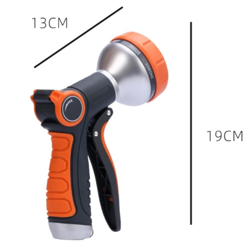 

8 Patterns Water Nozzle Water Head Hose Sprayer Pressure Washer Garden Spray Auto Car Washing Gardening