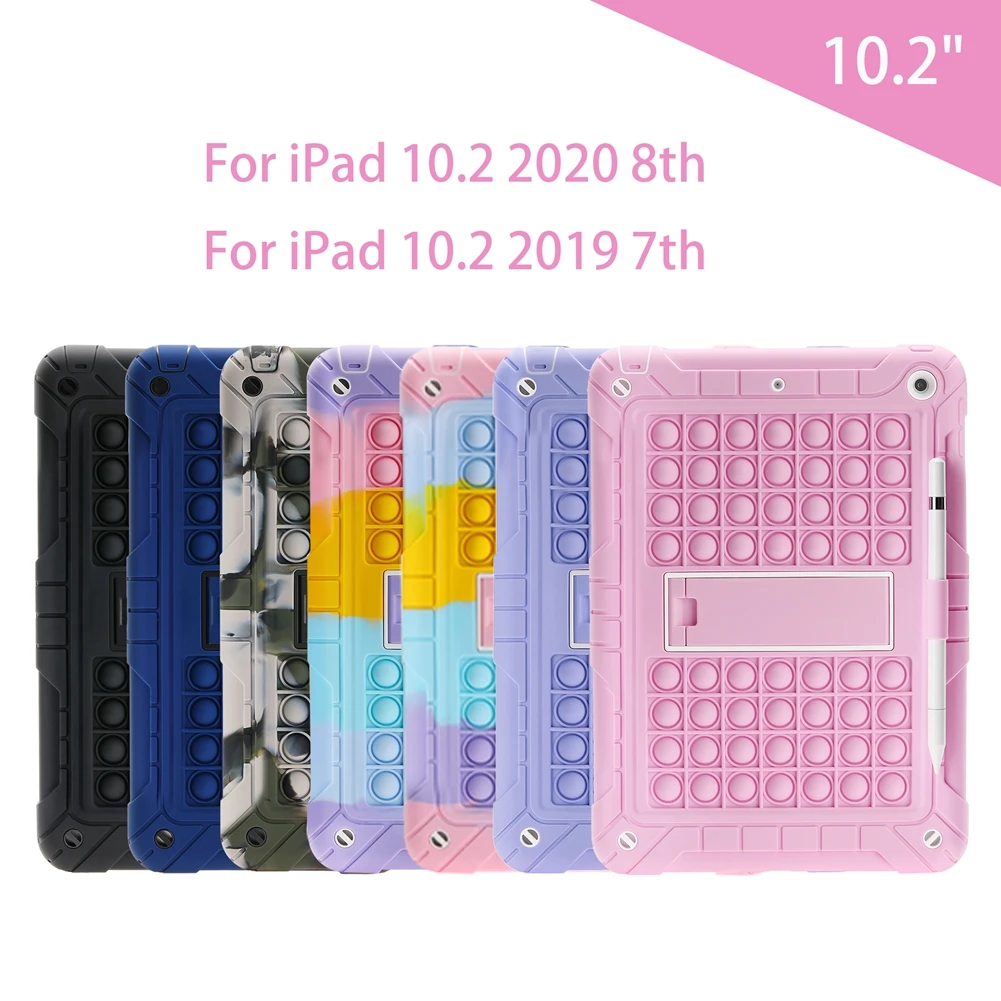 

Silicon Case For iPad 10.2 7th 8th cover For iPad 9.7 2017 2018 5th 6th Air 2 4 Pro 11 9.7 mini 6 Kids Shockproof Tablets Fundas
