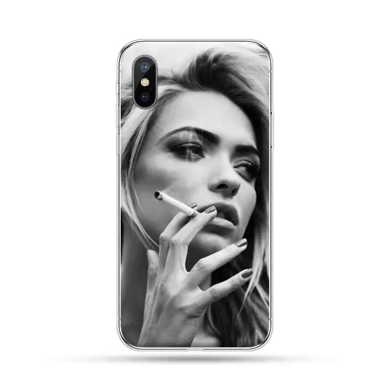 

Sexy red lips Girl smoke Phone Case For iphone 12 mini 5 5s 5c se 6 6s 7 8 plus x xs xr 11 pro max