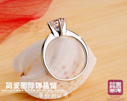 1ct Принцесса Cut лучшее качество серебряный камень Обручальное кольцо