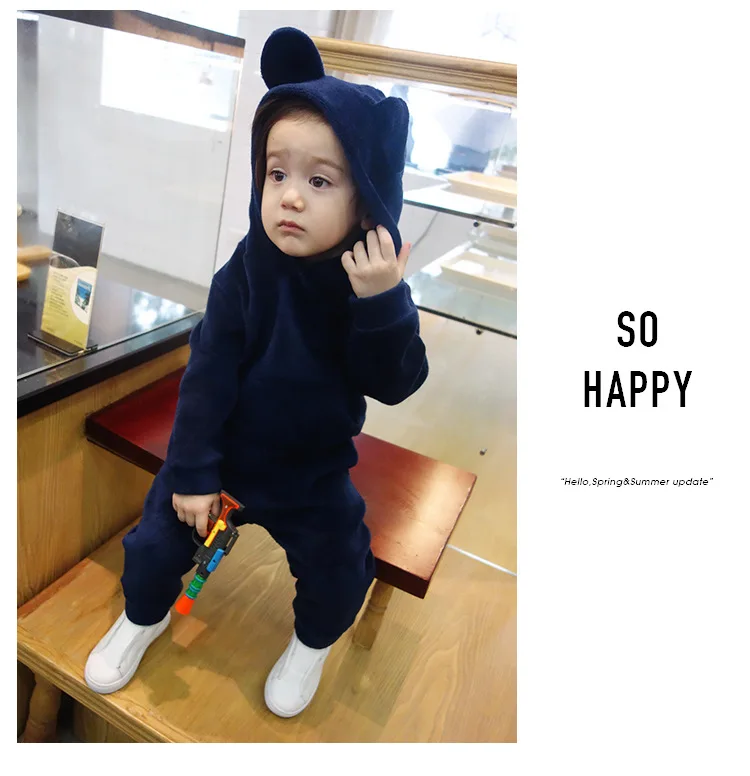 

baby boys girls sets kids clothes Toddler Girl Boys long sleeve pleuche Clothing Boys Girls Sport Suits vetement enfant fille