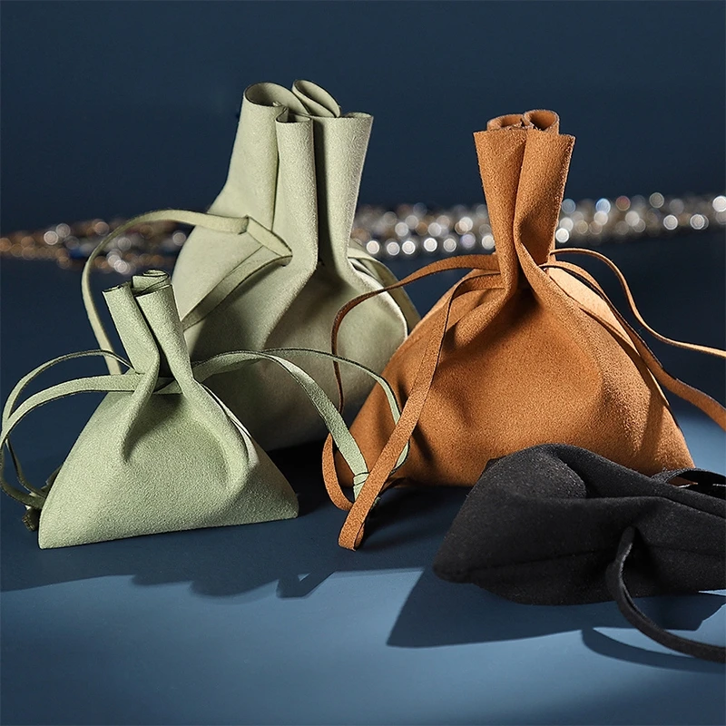 

5 шт./компл., сумка для упаковки ювелирных изделий, колец, серег, сумка для хранения ювелирных изделий, шнурок из микрофибры, карман для ювелирных изделий, маленькая сумка