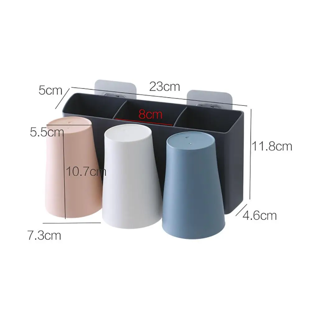 3 чашки держатель для зубной щетки ванной комнаты Набор мытья настенная