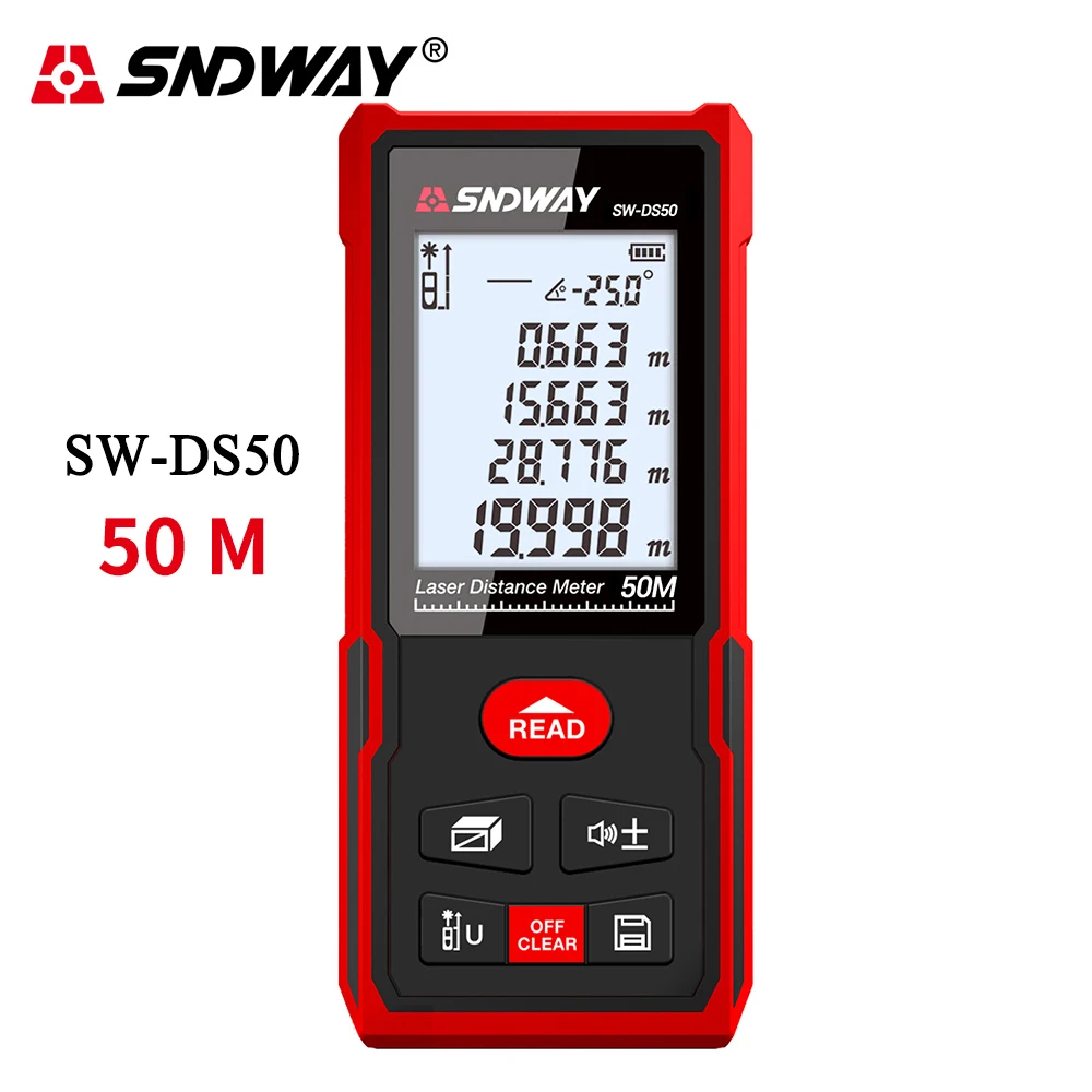 Лазер Sndway дальномер дальнометр 40 м 50 70 100 120 электронная рулетка цифровой трена