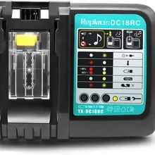 DC18RC Li-ion Battery Charger 3A Charging Current for Makita 14.4V 18V BL1830 Bl1430 DC18RC DC18RA Power tool + USB port