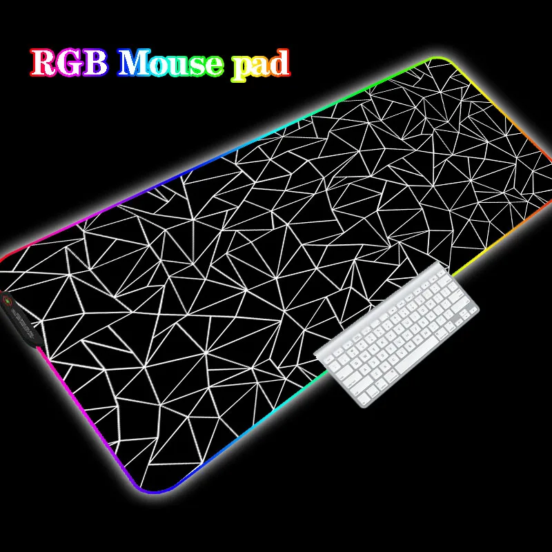 

Black Irregular Small Lattice Game RGB Computer Large Gaming Mouse Pad XXL Mouse Pad LED Gamer Mause Carpet for CS LOL Desk Pad