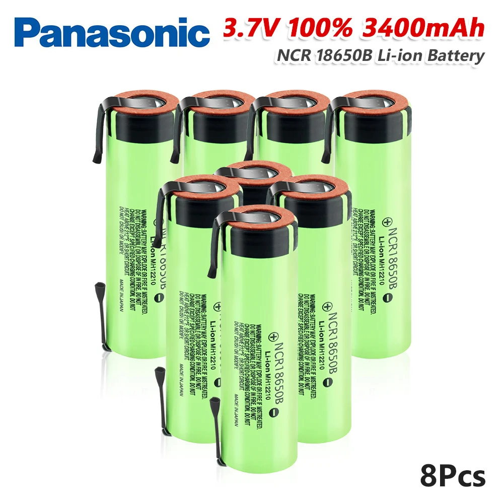 Panasonic 1/2/4/6/8/10x высокого Ёмкость NCR 18650B 20A литий Батарея Перезаряжаемые 3 7 V 3400 мА/ч