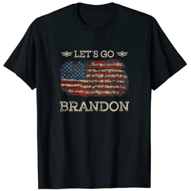 

Футболка с графическим принтом Let's Go, Брандон, консервативный флаг США