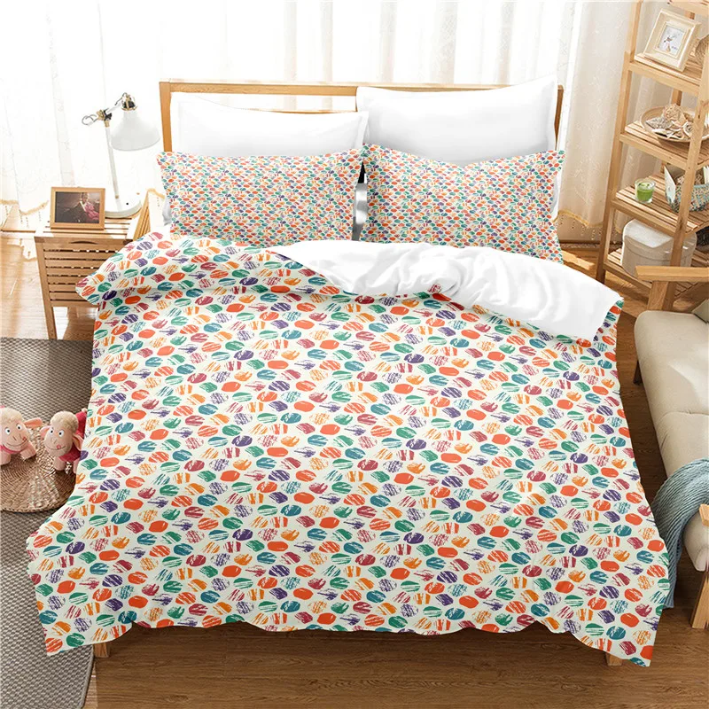 

Circular Pattern Painting Bedding Set Duvet Cover Set Bedding Digital Printing Bed Linen Queen Size Bedding Set Fashion Design