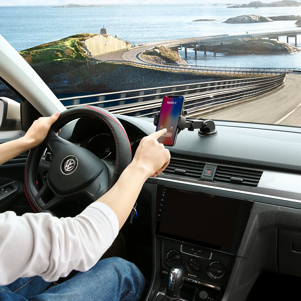 RAXFLY Phone Car Holder Flexible 360 Degree Rotation Mount Mobile For Smartphone Support GPS | Мобильные телефоны и