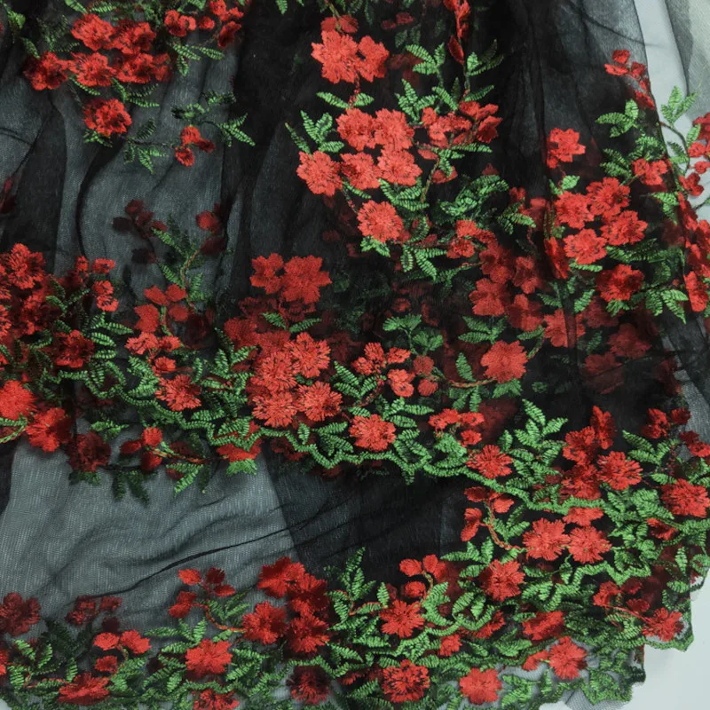 3/5/10 ярдов Цветочная вышитая кружевная ткань сетка тюль для шитья платья свадьбы