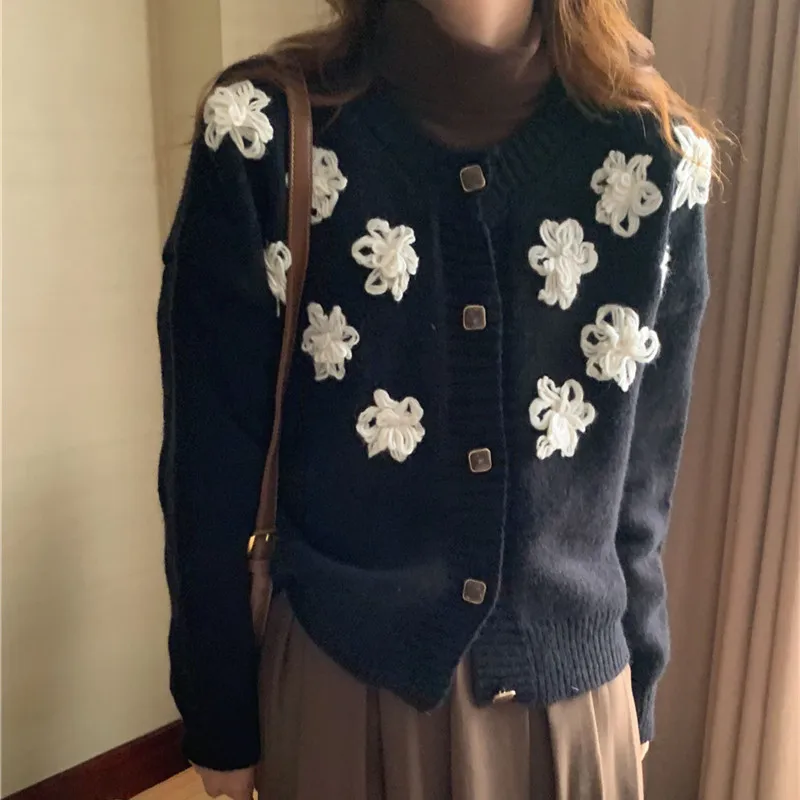 

Женский кардиган на молнии, однотонный трикотажный свитер с воротником-стойкой и длинным рукавом, верхняя одежда, осень-зима