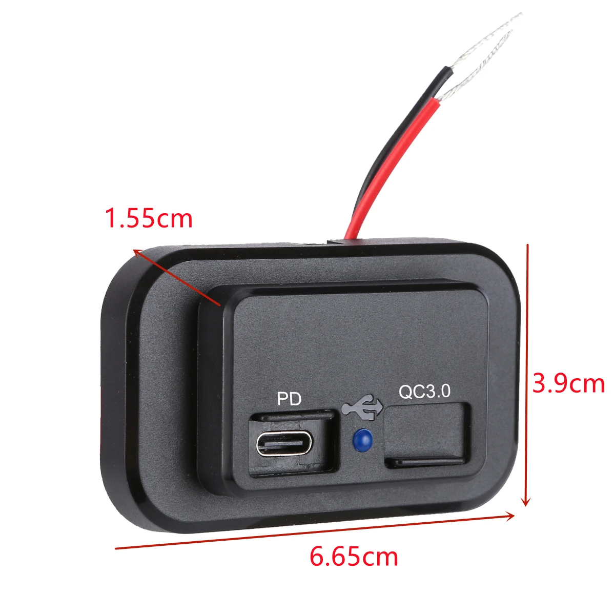 PD Type C QC3.0 USB Автомобильное зарядное устройство 12 В-24 В для мотоцикла стандартный