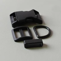 1 set plastic release buckles metal dring 25mm clip clasp knapsack straps rectangle buckle sliders diy dog collar accessories