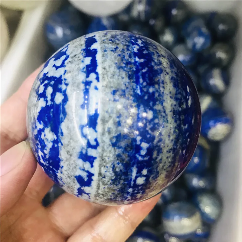 50 мм натуральный голубой ляпис LAZULI CRYSTAL Сферический шар|Камни| |