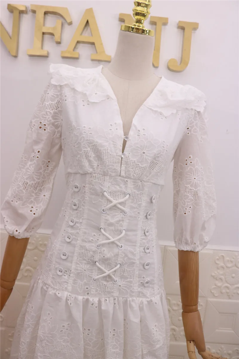 2020 Women Spring Dresses LACE Whte Caker Beach Dress Clothes wholesale Drop Shipping | Женская одежда
