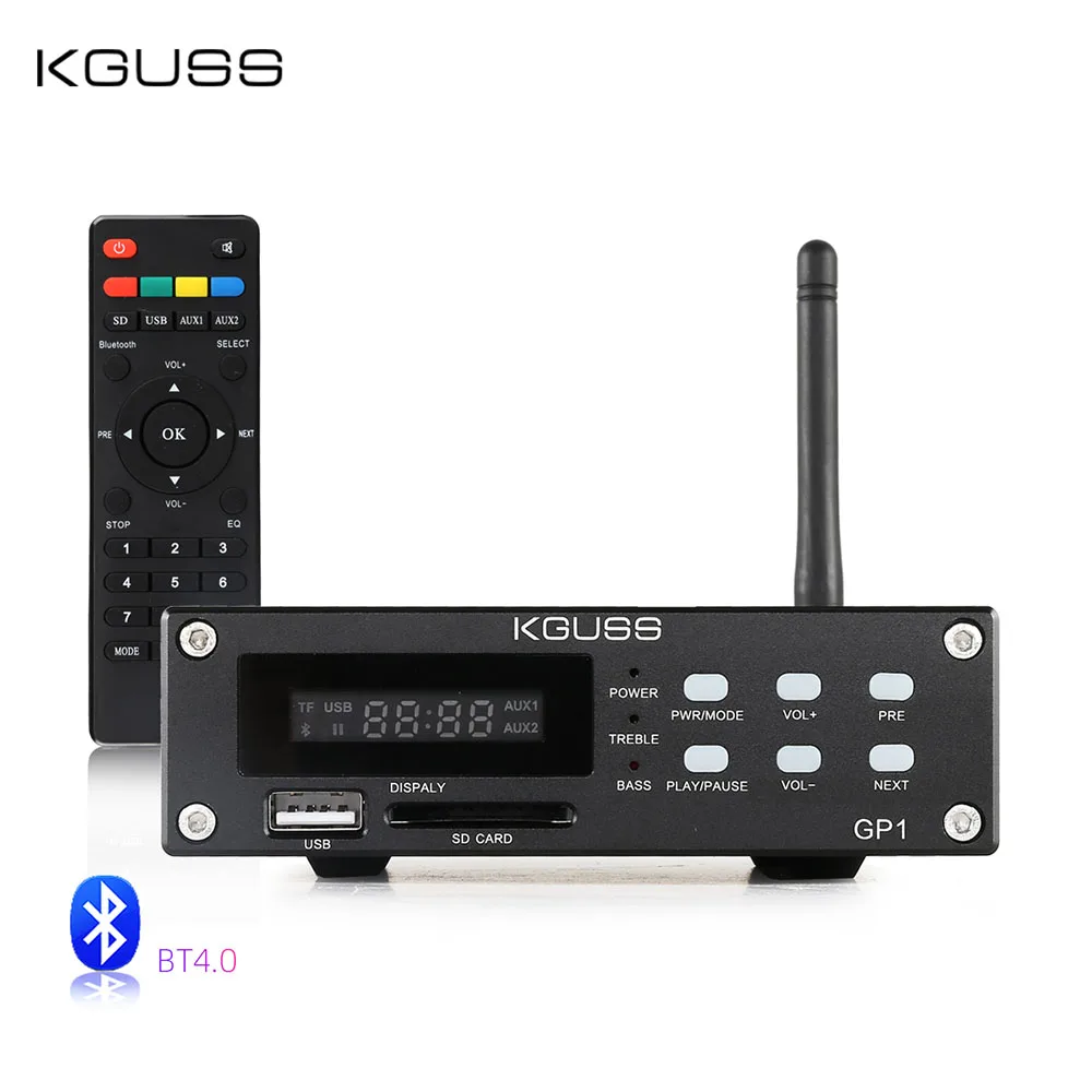 Цифровой усилитель мощности KGUSS GP1 2 1 каналов Bluetooth Hi-Fi мини | Электроника