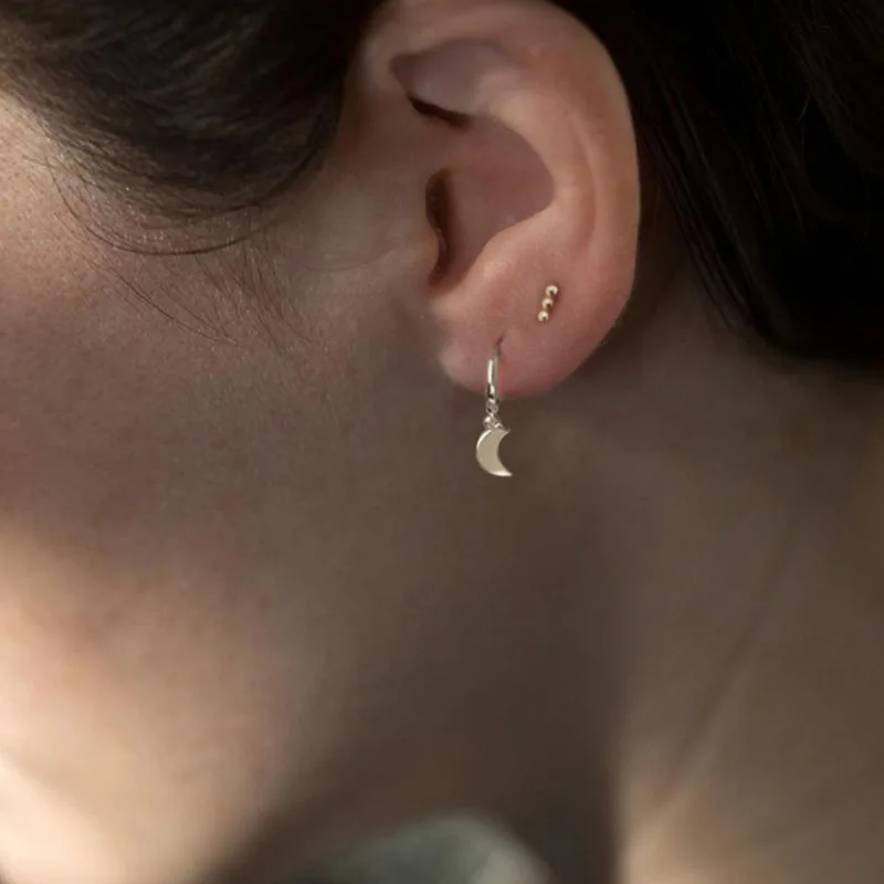 Женские Висячие серьги гвоздики WANTME минималистичные висячие из 100% стерлингового