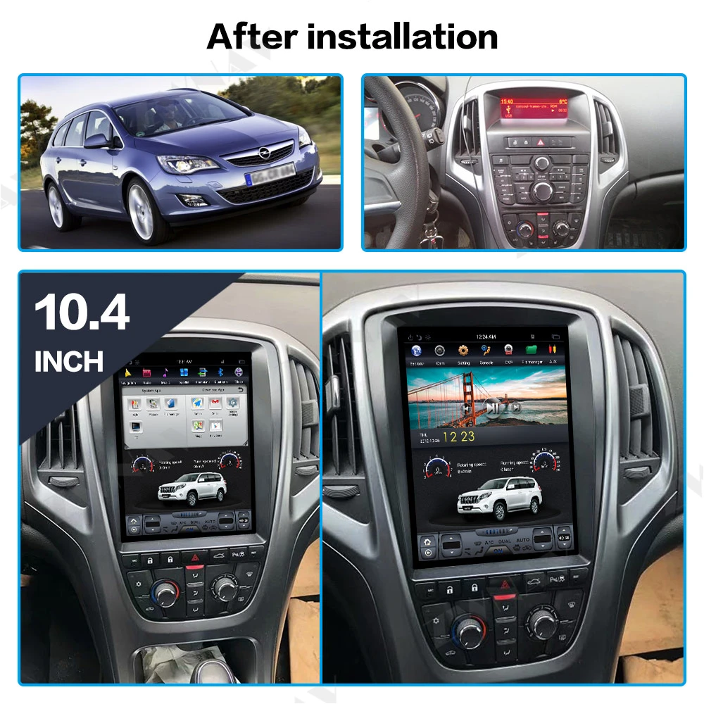 Tesla style 10 4 большой экран Android 9 0 Автомобильная gps навигация для OPEL Vauxhall Holden Astra J 2010
