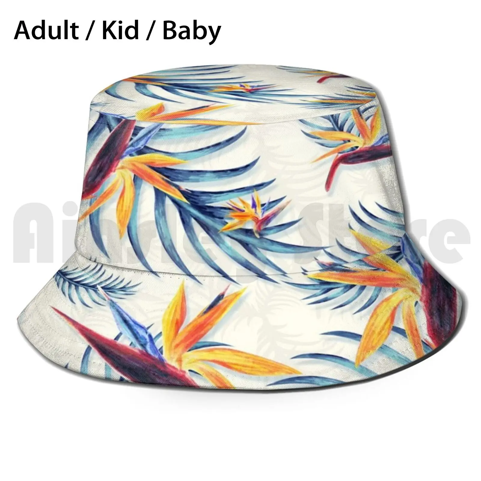 Панама с тропическим узором для взрослых и детей пляжные шляпы от солнца