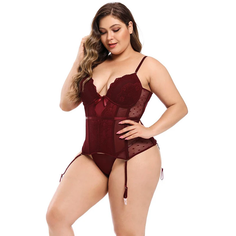 Пикантное нижнее белье Comeonlover корсет для женщин большие размеры 6xl 5xl прозрачный с