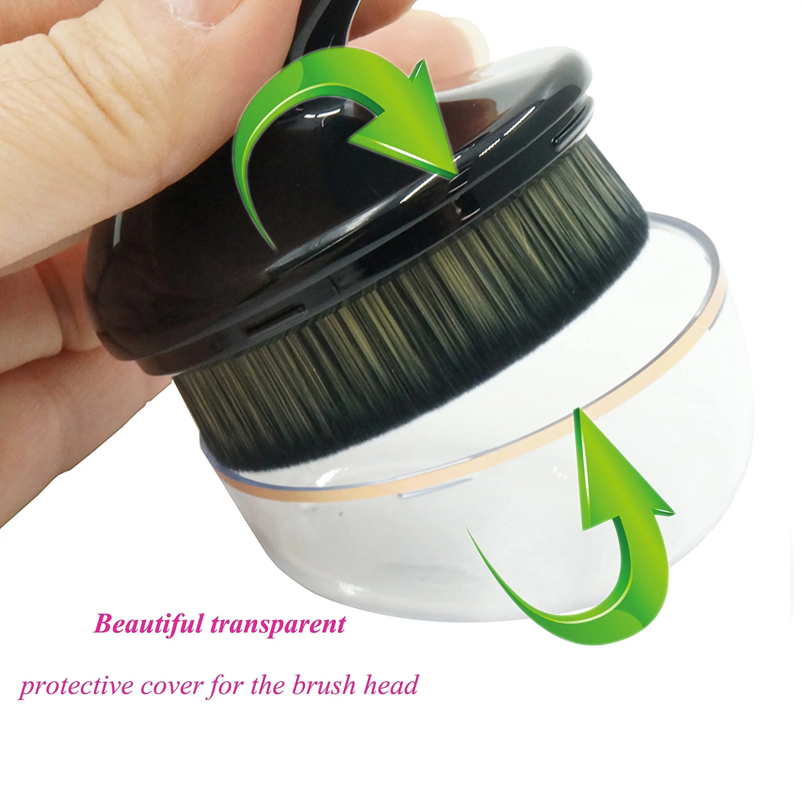 Кисть для макияжа в форме лебедя Большая Черная растушевки жидкого крема