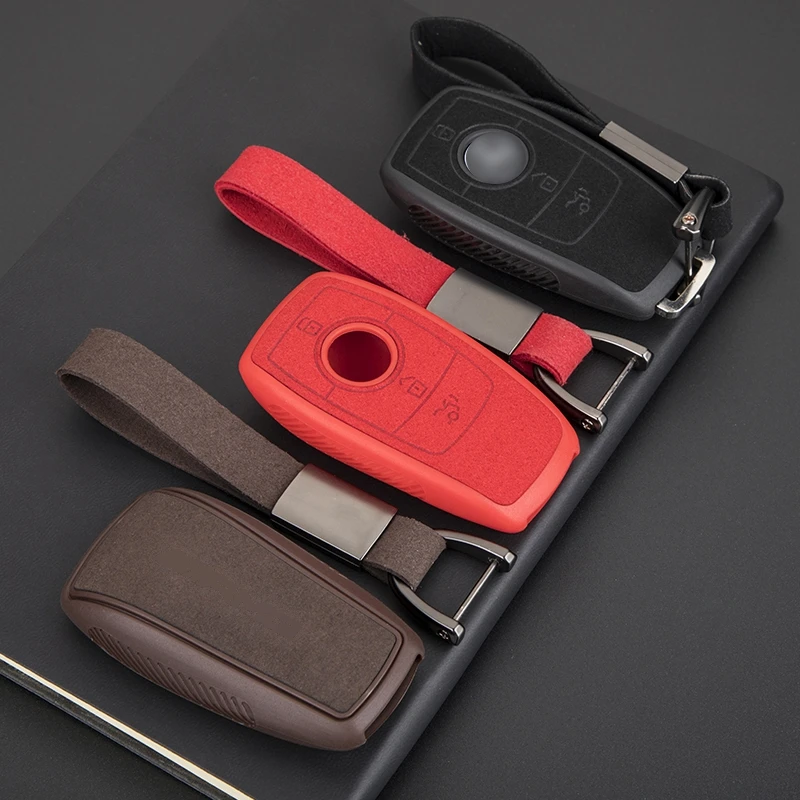 Автомобильный чехол для ключей из ТПУ и замши держатель Mercedes Benz E Class W204 GLC 260 C200 CLA