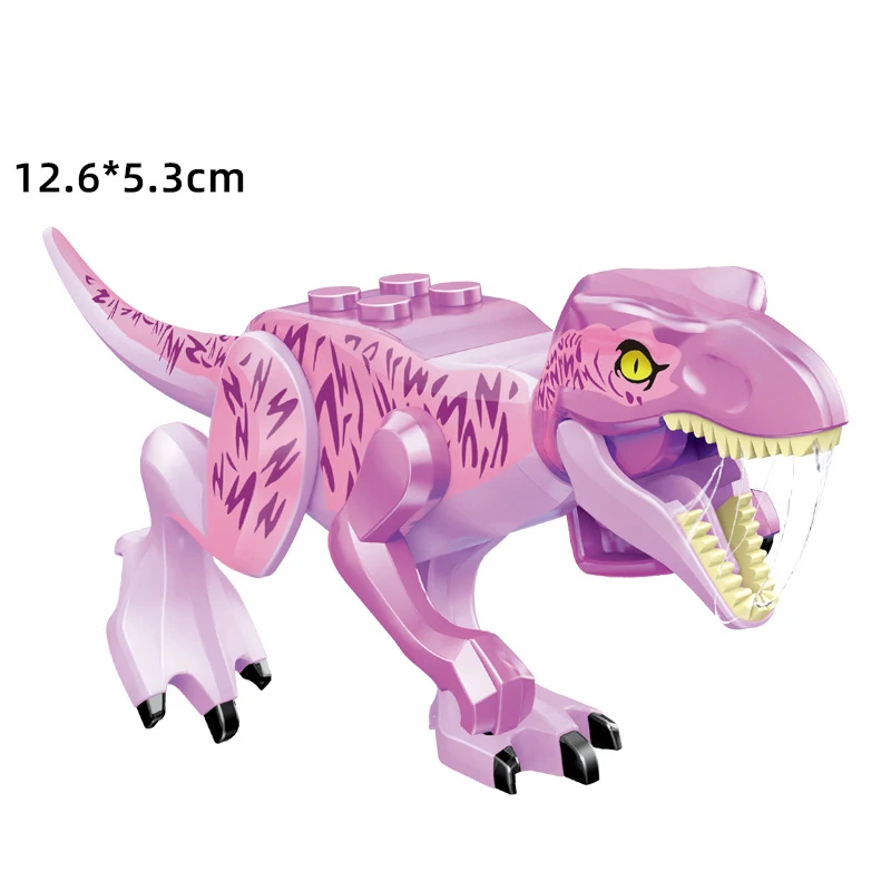 

Jurassic Dinosaurs Tyrannosaurus Rex Wyvern Velociraptor Stegosaurus Building Blocks Action Figures Toys For Children Gifts