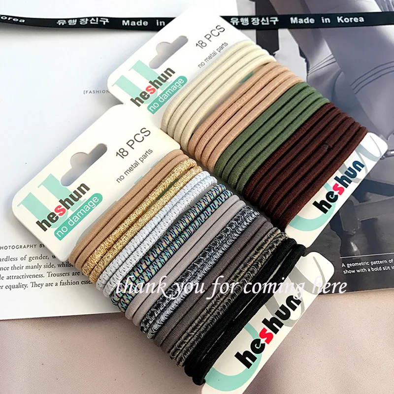 Женские резинки для волос 18 шт./компл. эластичные йоги аксессуары в Корейском