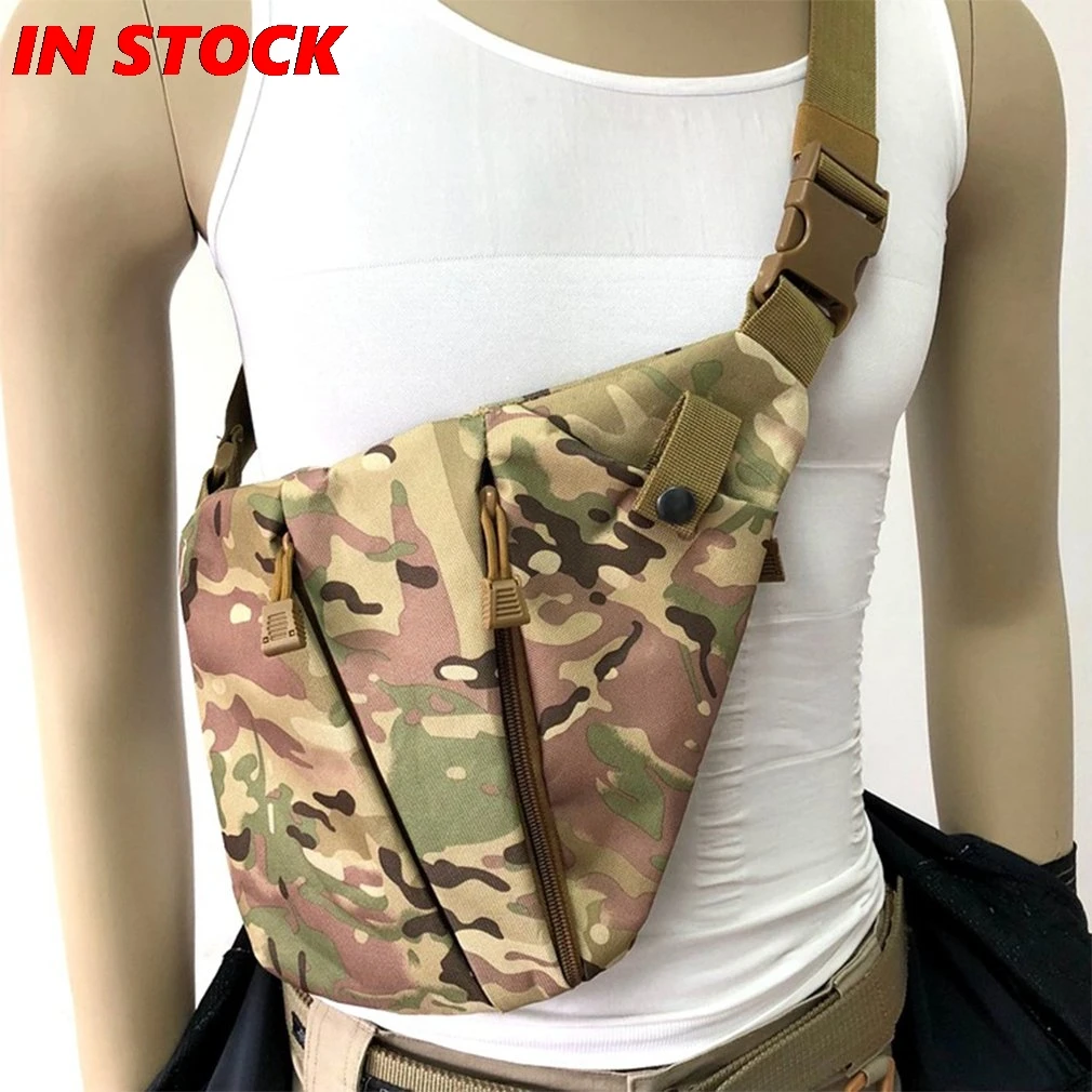

Multifunctional Concealed Tactical Storage Gun Bag Holster Men's Left Right Nylon Shoulder Bag Anti-theft Bag Chest Bag Hunting