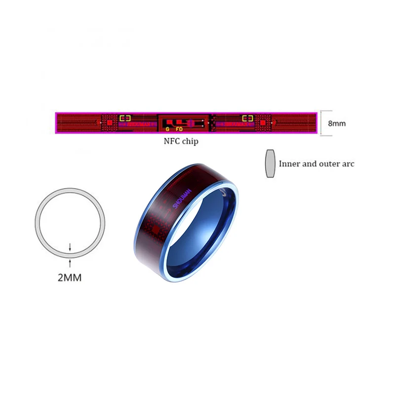 new fashion magic wear nfc smart ring finger digital ring suitable for android phones with functional couple jewelry free global shipping