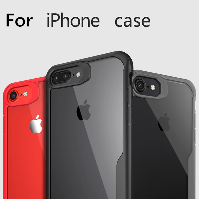 Противоударный защитный чехол для iPhone 11 Pro XR XS 8 7 Plus прозрачный из ТПУ 6 6S Max