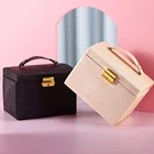 Простая трехуровневая коробка для хранения ювелирных изделий, витрина для ювелирных изделий, шелковая нить, серьги, кольцо, упаковка, чехол с Mirro