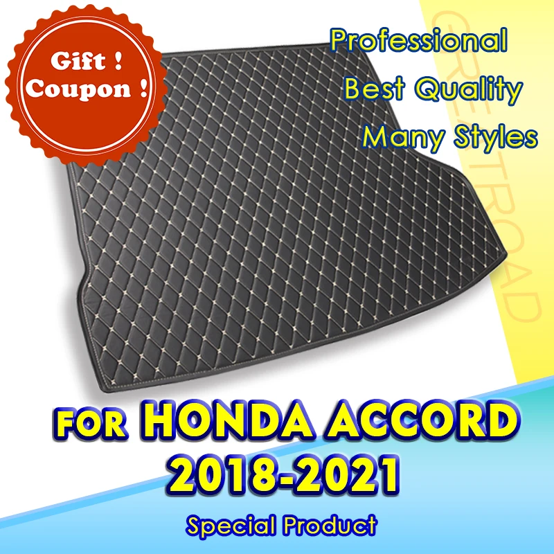 

Car Trunk Mat For Honda Accord The 10th Generation 2018 2019 2020 2021 Cargo Liner Carpet Interior Accessories Cover