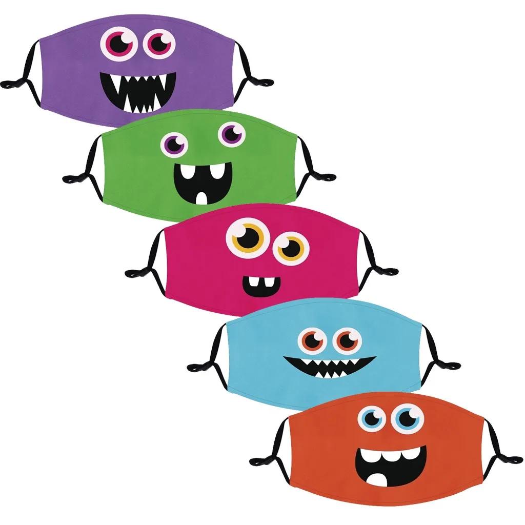 Детская Хлопковая маска с принтом противозагрязняющая дышащая детская