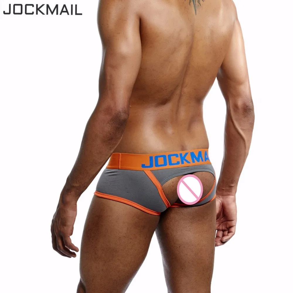 Бренд JOCKMAIL, мужское нижнее белье, боксеры, шорты, открытая спина, ягодицы, хлопок, сексуальное, открытая спина, гей, мужское нижнее белье, JockStrap cuecas, Гей Трусы