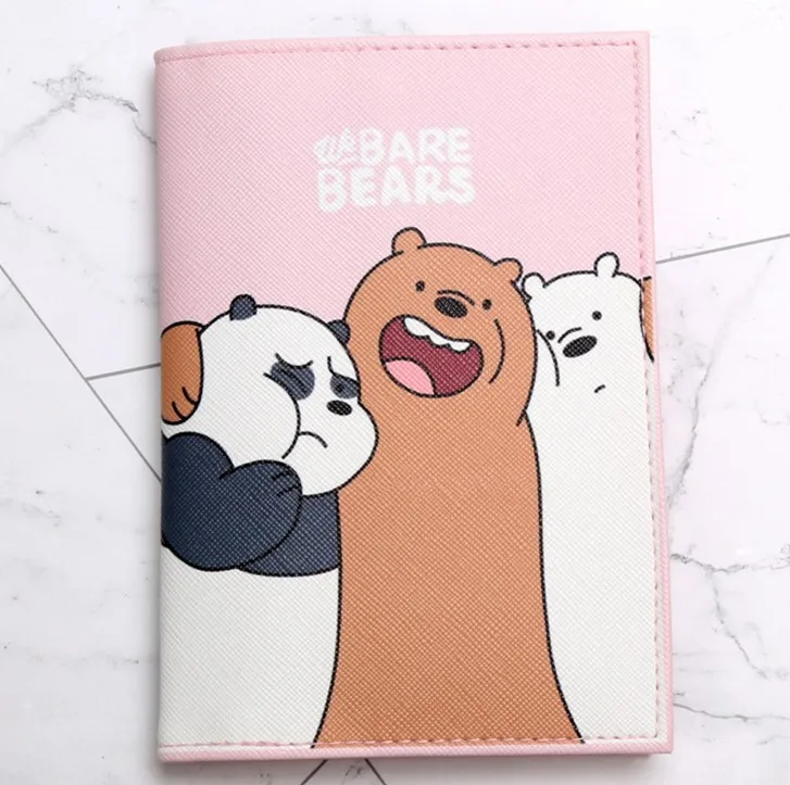 1 шт., кавайный мультяшный медведь, Обложка для паспорта, для мужчин и женщин, органайзер для хранения карт, полиуретановый чехол, бизнес, кредитные аксессуары для путешествий - Цвет: 3