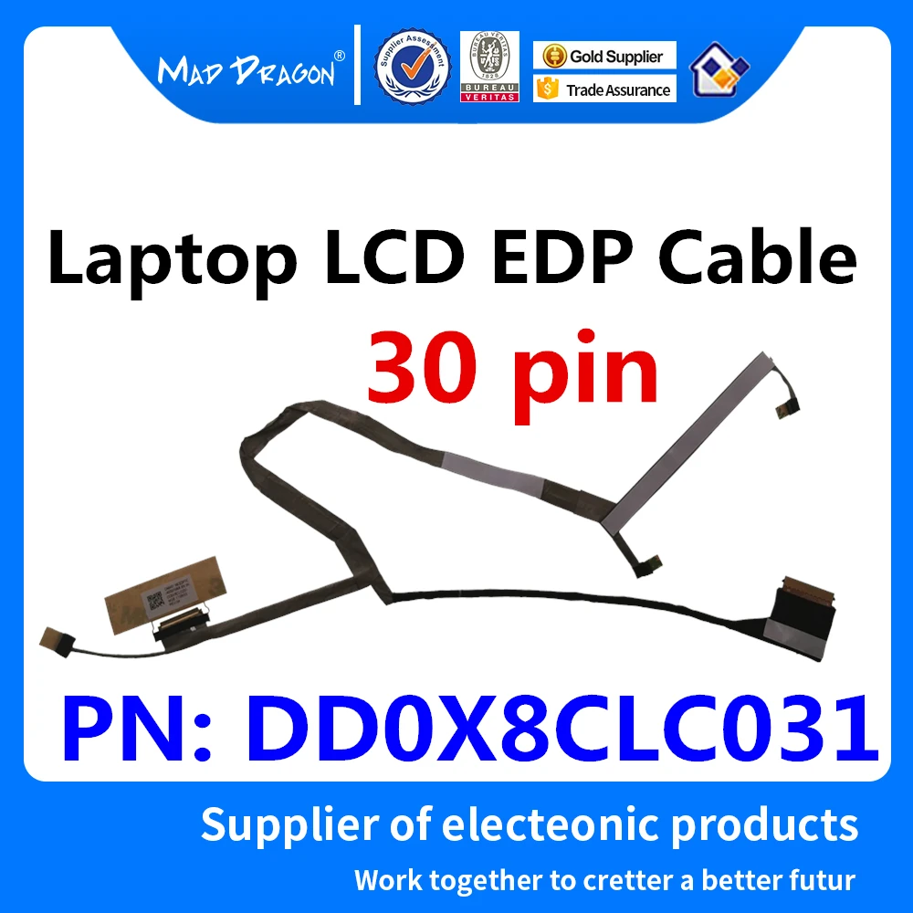 

Гибкий кабель для ЖК-экрана LVDS, для ноутбука X8C, X8C, EDP, TIC 40/30, 10/8/8, 30 В, 3A, DD0X8CLC031