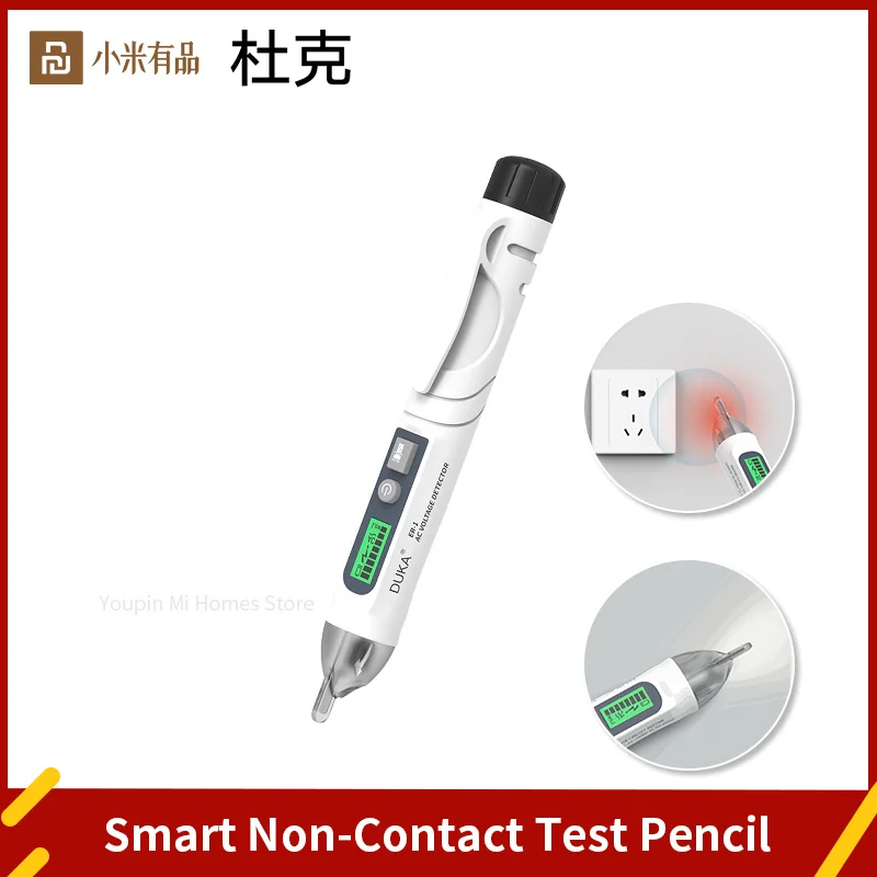 

Беспроводной индикатор напряжения Duka, профессиональный умный карандаш для проверки непрерывности сгорания, проверка целостности цепи и фа...