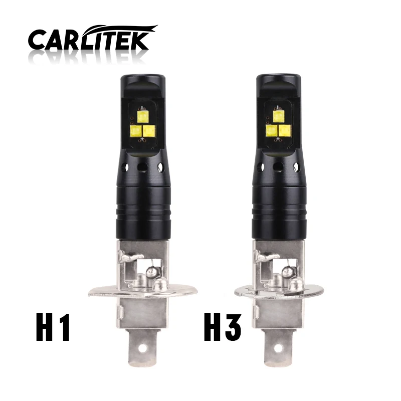 Светодиодные противотуманные фары Carlitek 6SMD 2525 H1 P145S H3 PK225 белые супер яркие