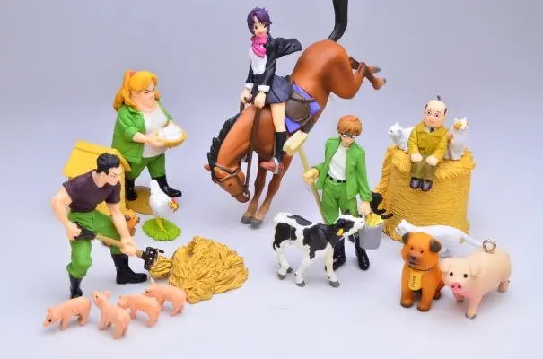 

small PVC FIGURE model toy pasture set rare out of print