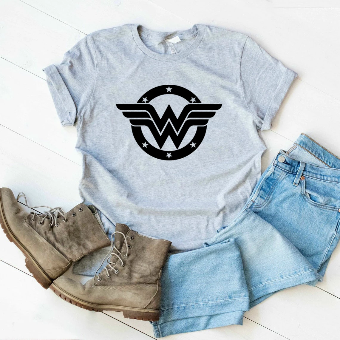 Чудо Женщина рубашка подарок на день матери футболка женских девушка Мощность