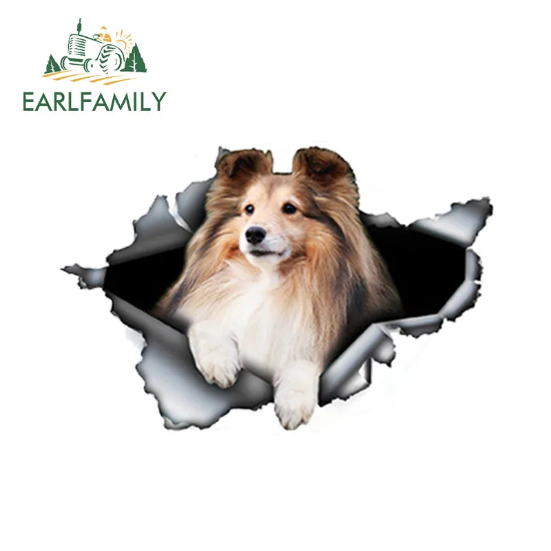 EARLFAMILY 13 см x 8 55 стайлинга автомобилей рваная тцу Стикеры 3D Pet декоративная собака