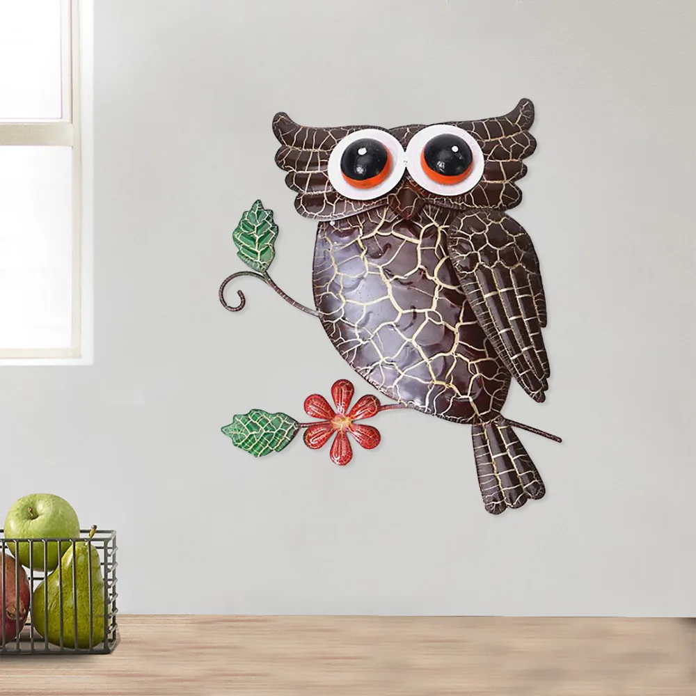 

Animal Decorations Hang Wall Creative Metal Owl Sculpture