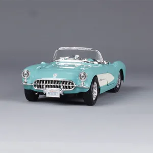1:24 Chevrolet 1957 Классическая Автомобильная металлическая модель, винтажный игрушечный автомобиль, высокая имитация, литье под давлением